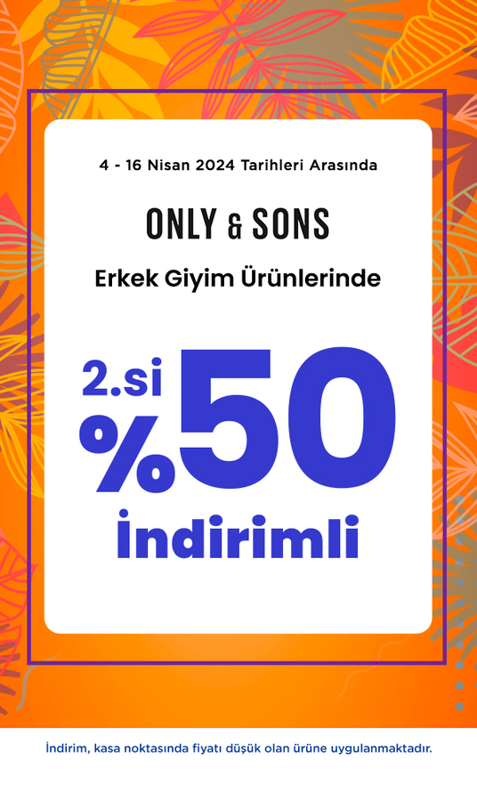 Only & Sons Erkek Giyim Ürünlerinde 2.si %50 İndirimli 